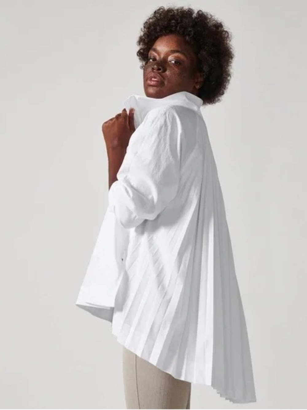 Athleta | White Sojourn 1/4 Zip Top Commuter Jacket - Size M